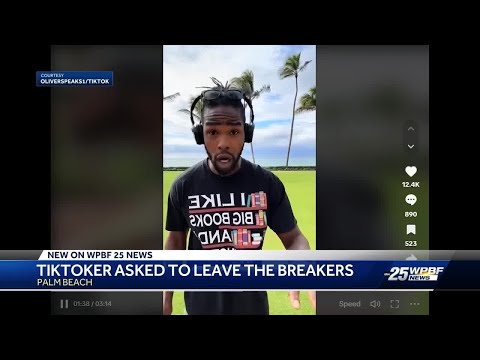 TikTok creator kicked out of Breakers Palm Beach while reading on livestream