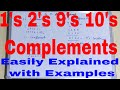 1s 2s 9s 10s Complement Easily Explained Find 9 S And 10 S Complement Find 1 S And 2 S Complement