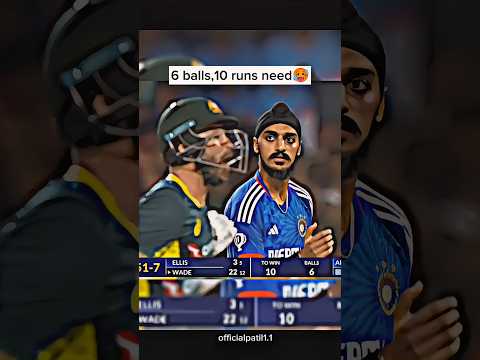 Arshdeep bowling final over, 10 runs needed 💔💔 ind vs aus #trending #shortsfeed