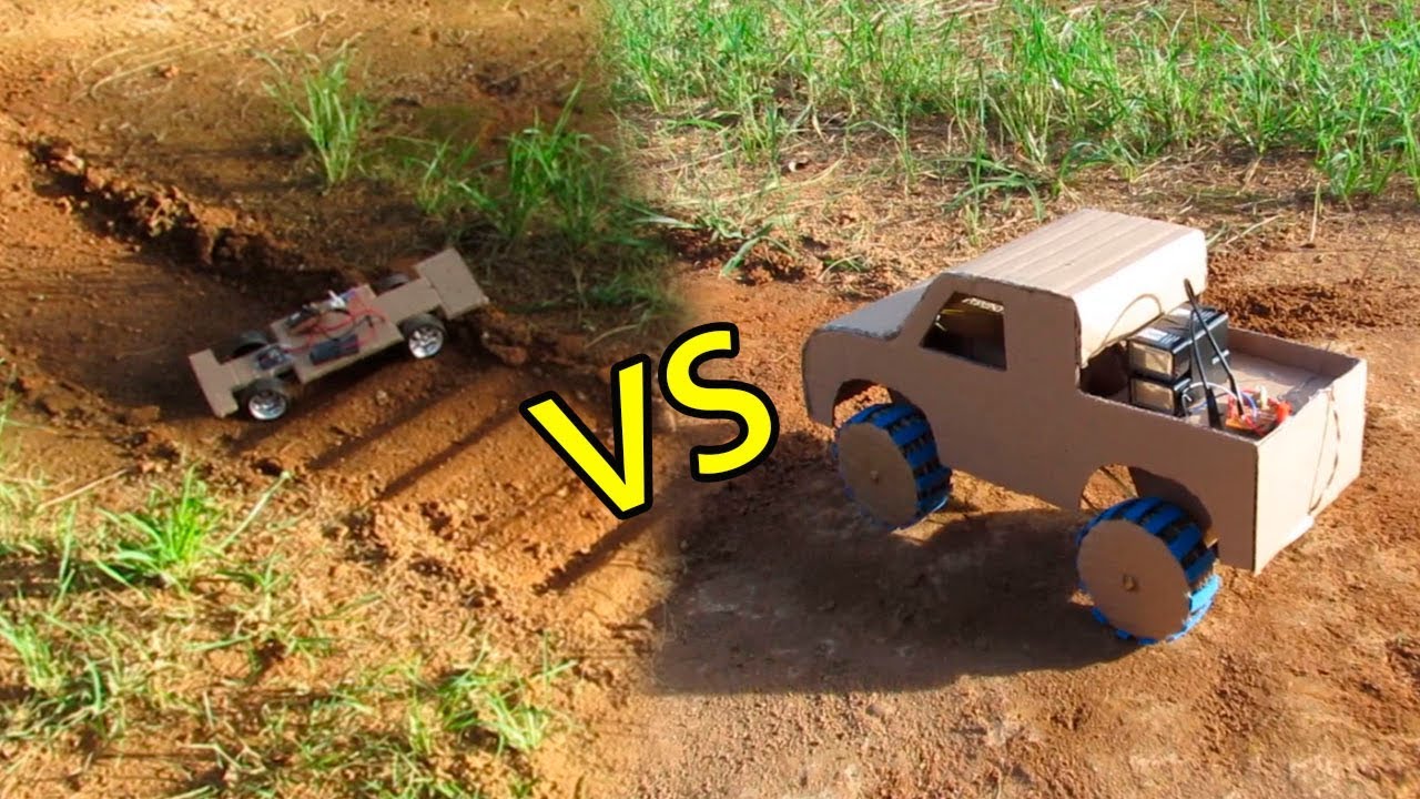MINI CAMINHONETE 4X4 VS 4X2 DE CONTROLE REMOTO