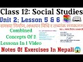 Class12 Social Studies॥Full Notes Of Exercises Of Unit 2;Lesson 5 and6॥All Concepts In Single Video॥