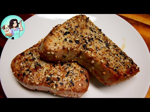 Easy Air Fryer Ahi Tuna Steaks WW Friendly (Weight Watchers) Points on all Plans💚💙💜