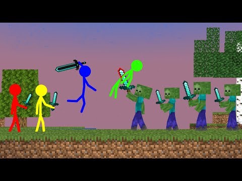 Stickman VS Minecraft: Zombie Apocalypse School - AVM Shorts Animation