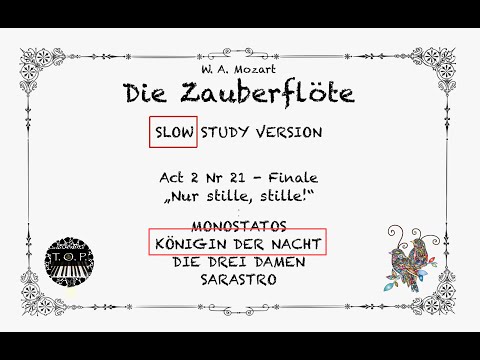 Zauberflöte | Act2Nr21 FINALE (Part 7/7) | KÖNIGIN highlighted | SLOW version | Opera Study Karaoke