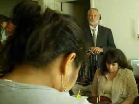 Trudy's prayer & cut the cake