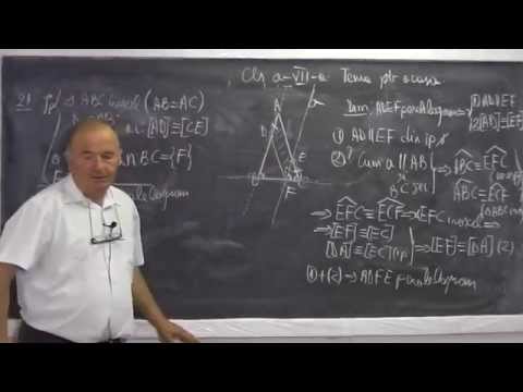 2/2 Lectia 613 - Triunghiul isoscel: proprietati Paralelogramul: proprietati Probleme - Tema Clasa 7