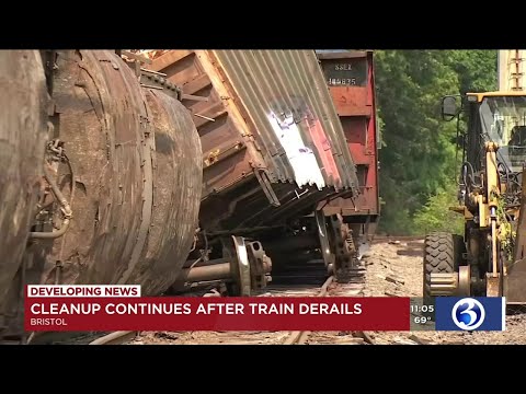 Video: PanAm freight train partially derails in Bristol