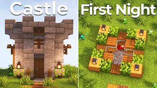 6 Simple Starter Bases for Survival Minecraft #8 (ft@disruptivebuilds)