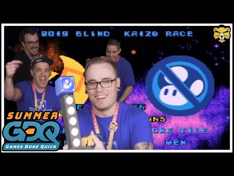 Summer Games Done Quick 2019 SMW Blind Kaizo Race: Trolling For Charity!
