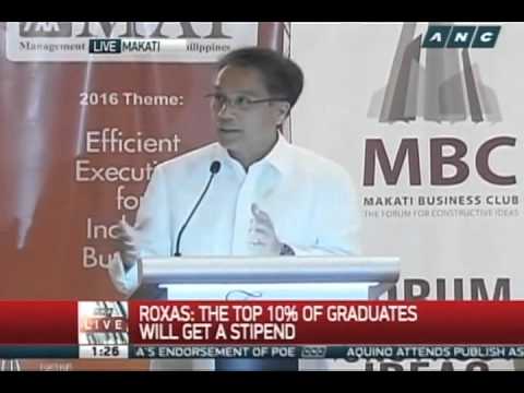 2016 MBC-MAP Presidential Dialogues | Mar Roxas on Clean Energy