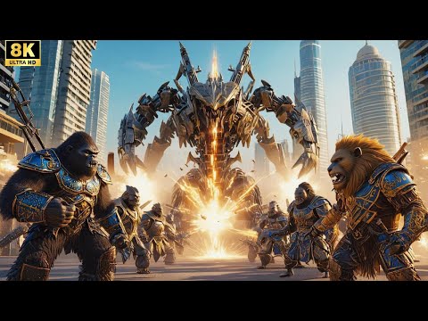 “Armored Kong & Lion vs The Steel Scorpion King — Desert War for Humanity”