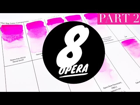 Colossal Color Showdown Ep. 19: Opera Part 2 | Comparing 8 Watercolor Brands
