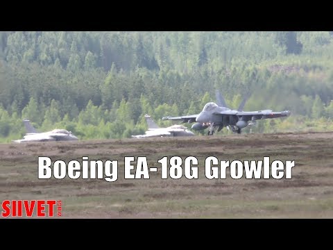 Boeing EA-18G Growler Full Load Takeoff And Landing  - FinAF 100 Years