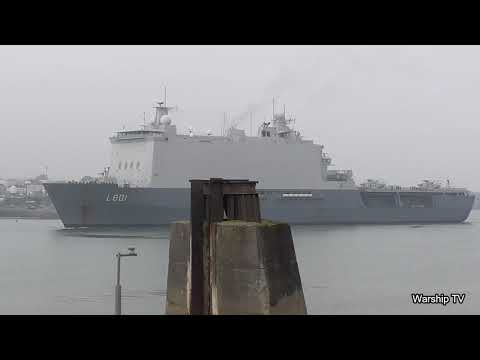 ROYAL NETHERLANDS NAVY HNLMS JOHAN DE WITT L801 LEAVES DEVONPORT NAVAL BASE - 30th November 2020