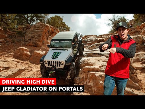 DRIVING HIGH DIVE IN A JEEP JT ON PORTALS | BEHIND THE ROCKS | 2024 MOAB EJS | CASEY CURRIE VLOG