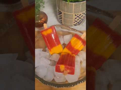 How to make your Popsicles healthier? Make them from Fruits😋 #mango #strawberries #nodular #shorts