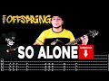 【THE OFFSPRING】[ So Alone ] cover by Masuka | LESSON | GUITAR TAB