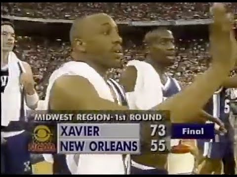 1993 NCAA Tournament 1st Round: #9 Xavier vs #8 New Orleans (College Basketball Full Game 3/19/93)