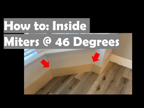 How to Cut Base Inside Bay Windows | Inside Miter Easy Way