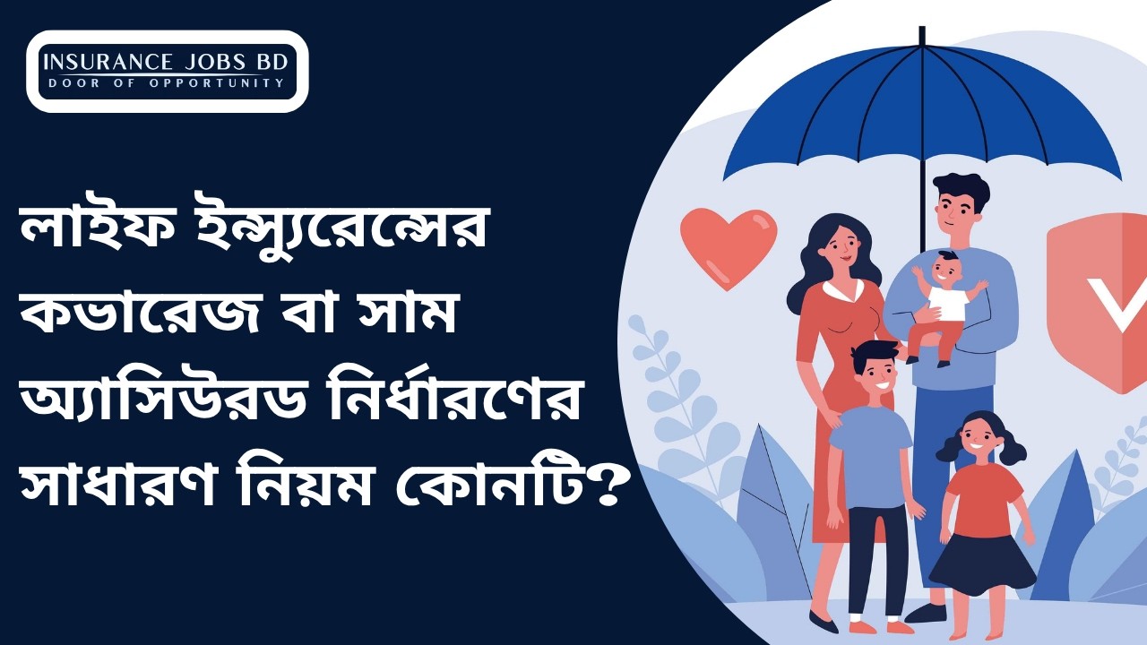লাইফ ইন্স্যুরেন্সের কভারেজ বা সাম অ্যাসিউরড নির্ধারণের সাধারণ নিয়ম কোনটি?