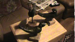 Three little bird wood carvings 1st three of many