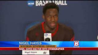 Wisconsin's Nigel Hayes Tests NCAA Stenographer During Press Conference