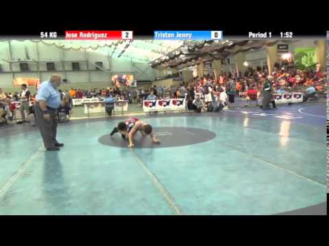 FILA Cadet 54 KG Jose Rodriguez vs. Tristan Jenny