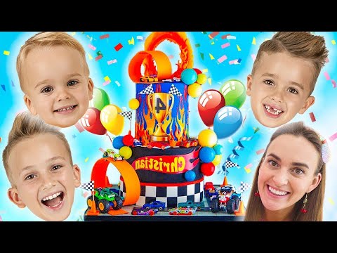 Chris celebrates his 4th birthday with friends