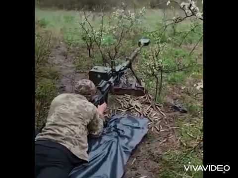 Ukrainian SOF operator and his DShKM-TK, a 12.7mm heavy machine gun modified to be man-portable.