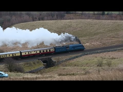 4464 Bittern booms up Ais Gill 15 March 2014
