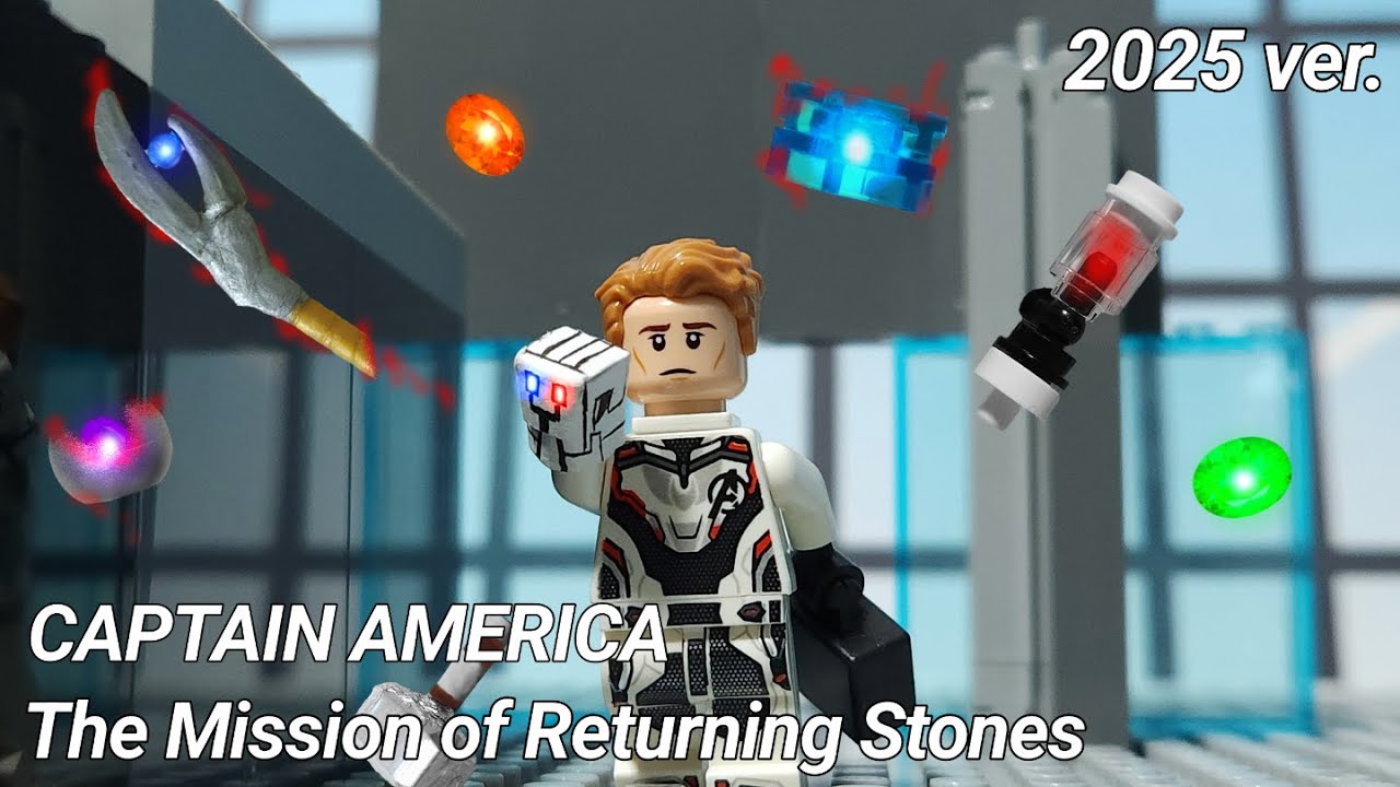 Captain America The mission of returning stones from Avengers Endgame with LEGO