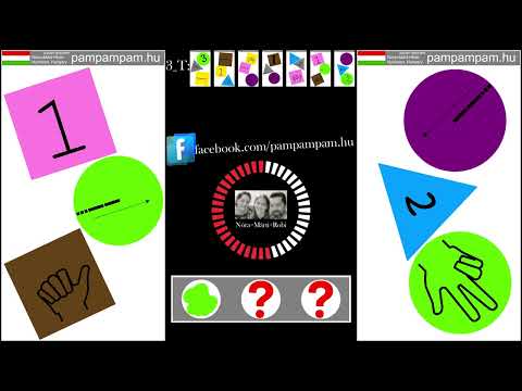 QUIZ 🟦🟥🟩▢⭘△❶❷❸ szín forma érték - Pam pam pam társasjáték_176🙂pampampam.hu