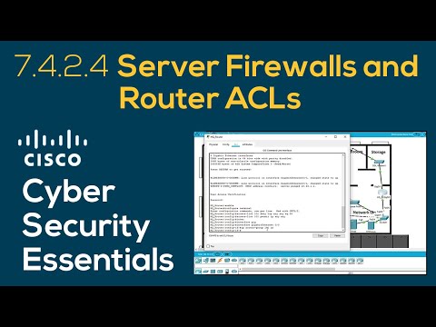 Cisco Cybersecurity Essentials 7.4.2.4 Server Firewalls and Router ACLs | Packet Tracer demo