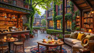 Calm Morning Jazz in Coffee Shop for Work, Study ☕ Relaxing Gentle Jazz & Tranquil Street Atmosphere