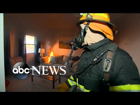 Lifesaving demonstration to safely escape a house fire l ABC News