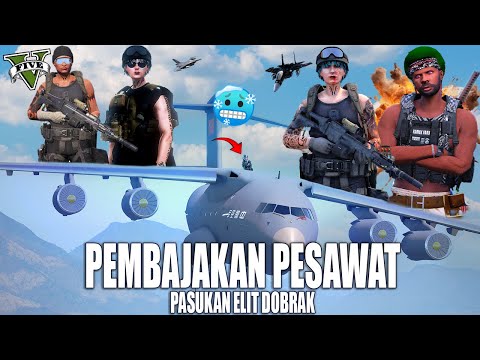 PERANG BESAR !! PEMBAJAKAN PESAWAT TERBESAR YANG ADA DI KOTA !! GTA 5 ROLEPLAY