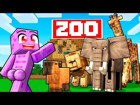 I Built a ZOO for REAL LIFE Animals in Minecraft