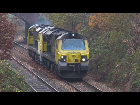 Freightliner Class 70 No's. 70010 & 70003 on 0H97 Crewe B.H - Hope(Earles Sdgs) on 24.11.19 - HD