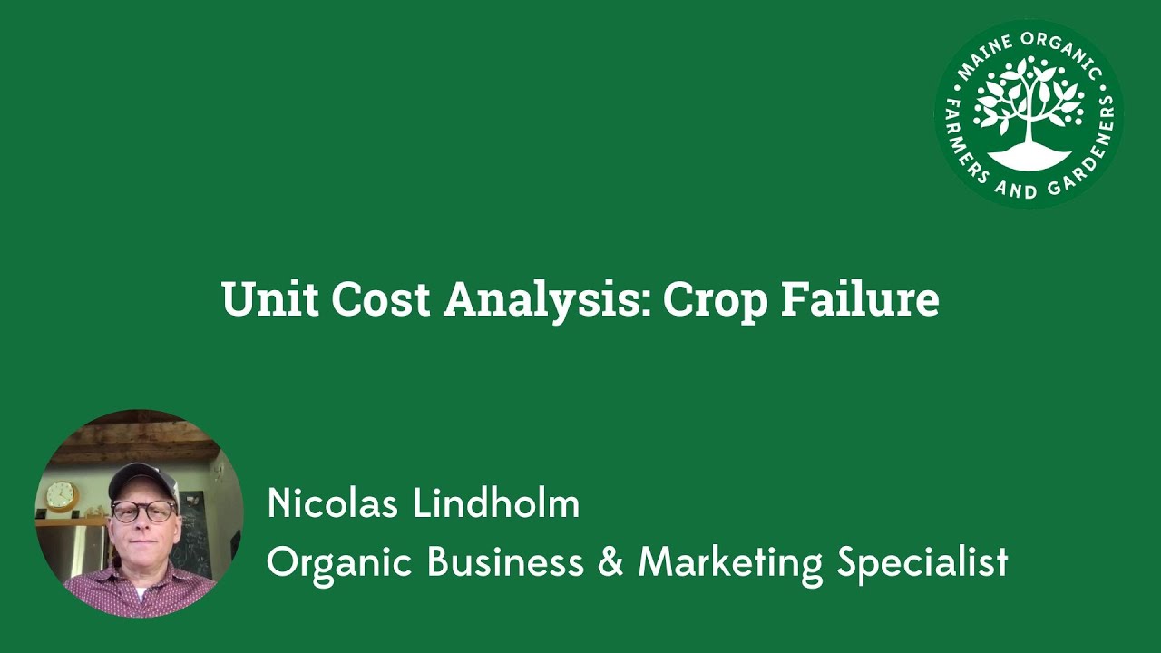 Unit Cost Analysis Crop Failure