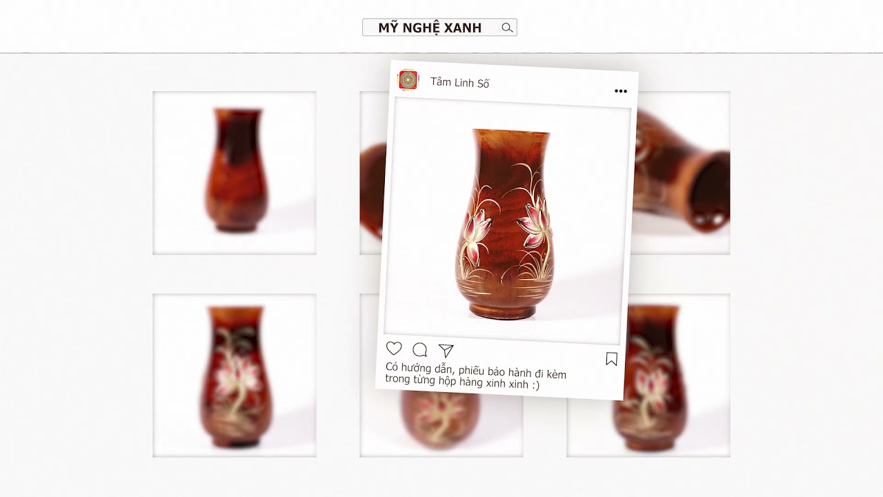 Bình hoa thờ cúng gỗ mỹ nghệ, bình cắm hoa bằng gỗ đặt bàn thờ cúng cao cấp - Cao 14cm