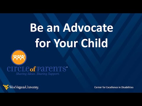 a snapshot of the Be an Advocate for Your Child video