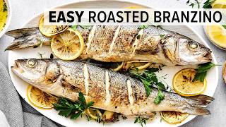 Super Easy ROASTED BRANZINO Recipe (Lemon Garlic Herb)