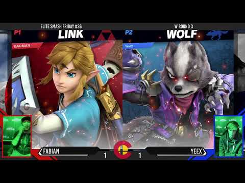 Elite Smash Friday #36 - Fabian (Link) Vs. Yeex (Wolf) - Winners Round 3