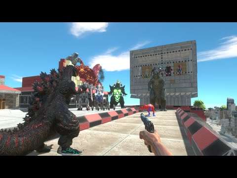 FPS Avatar + Shin Godzilla Rescue Marvel from Godzilla 2014 - Animal Revolt Battle Simulator