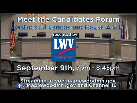 LWV Senate District 43, House A-B Forum 2020