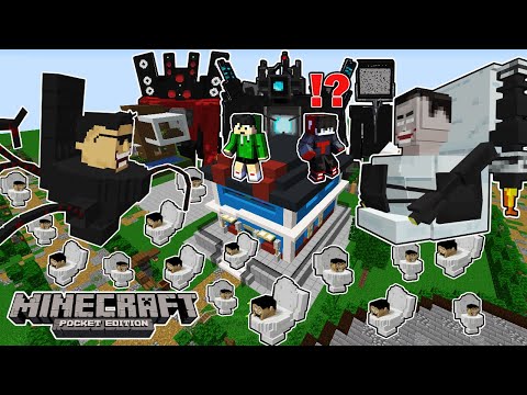 SKIBIDI APOCALYPSE VS Titan Cameraman, Titan Speakerman, Titan TV Man in OMOCITY 😂 | Minecraft PE