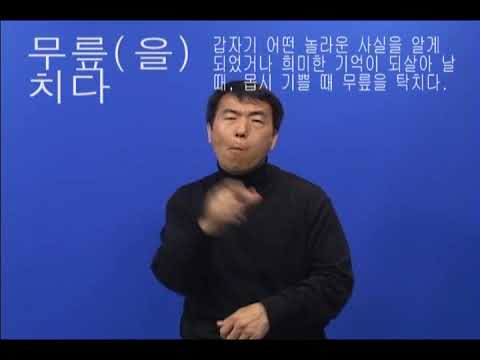 「무릎」의 한국수어 표현