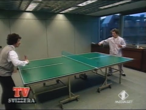 La finale del torneo di ping pong tra Rezzonico e Gervasoni
