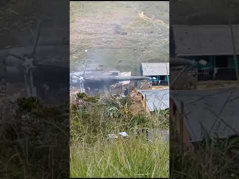 momentos previos de la caída del helicóptero en Anori Antioquia