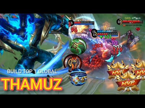 AGGRESSIVE THAMUZ GAMEPLAY || MVP || BUILD TOP 1 GLOBAL THAMUZ || SPIRITXMLBB ||